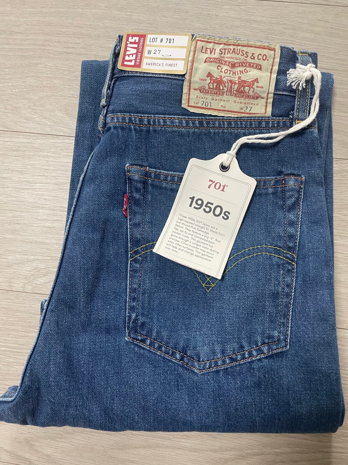 리바이스 lvc 701 w27 팝니당  상품이미지2