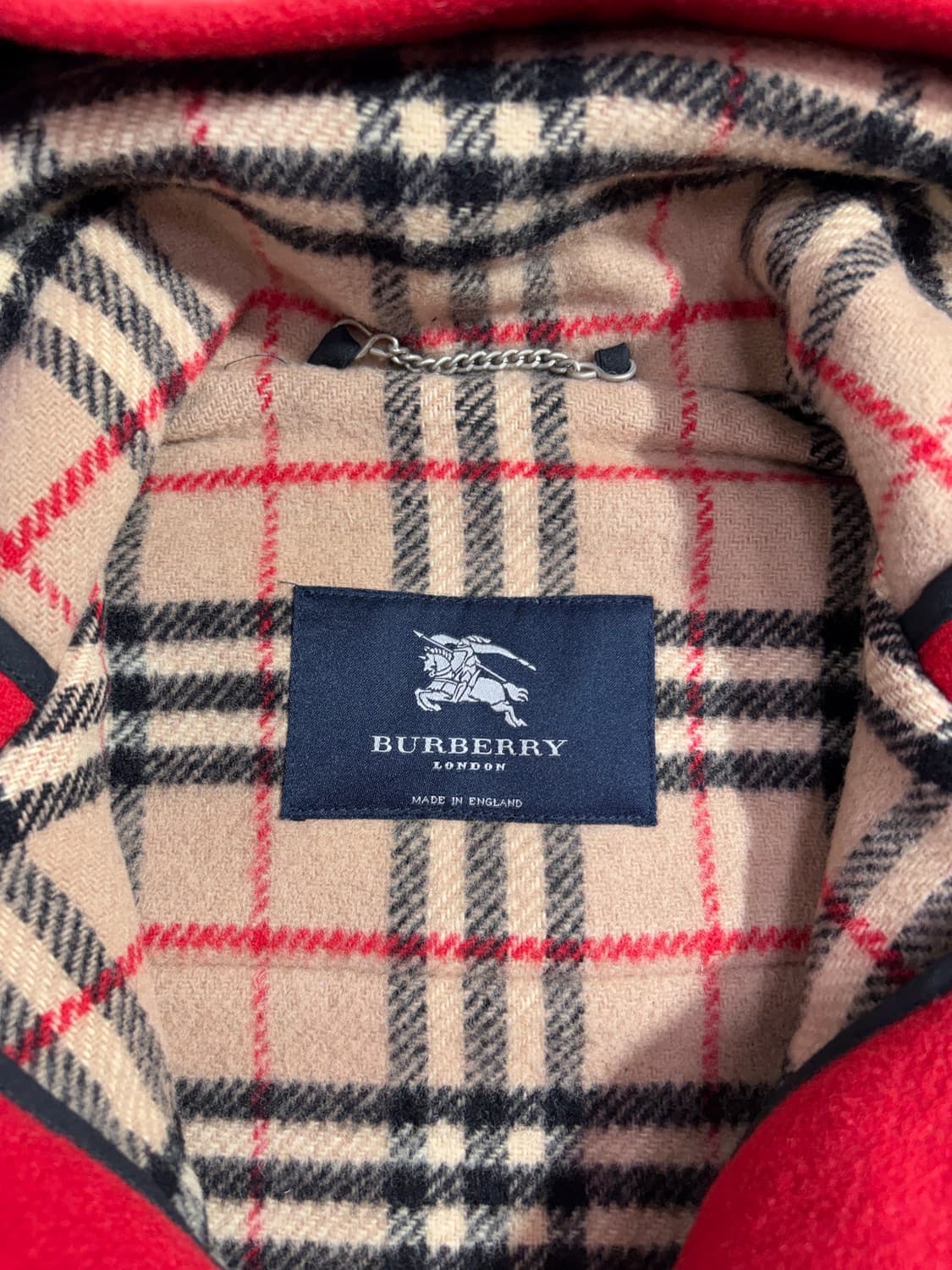 버버리 런던 정품 레드 더플코트 상품이미지6