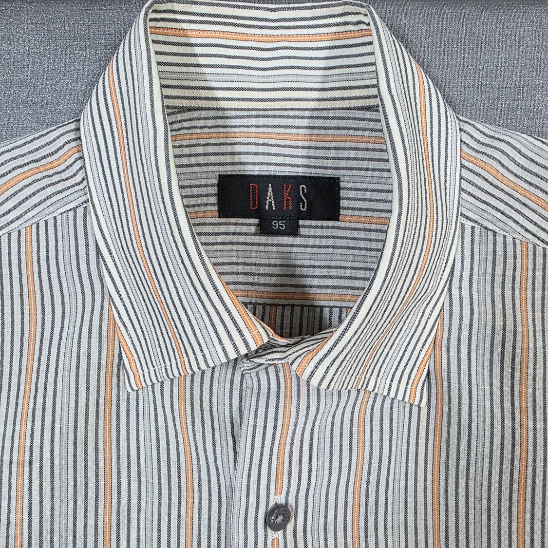 95 닥스 스트라이프 반팔 셔츠 베이지 상품이미지4