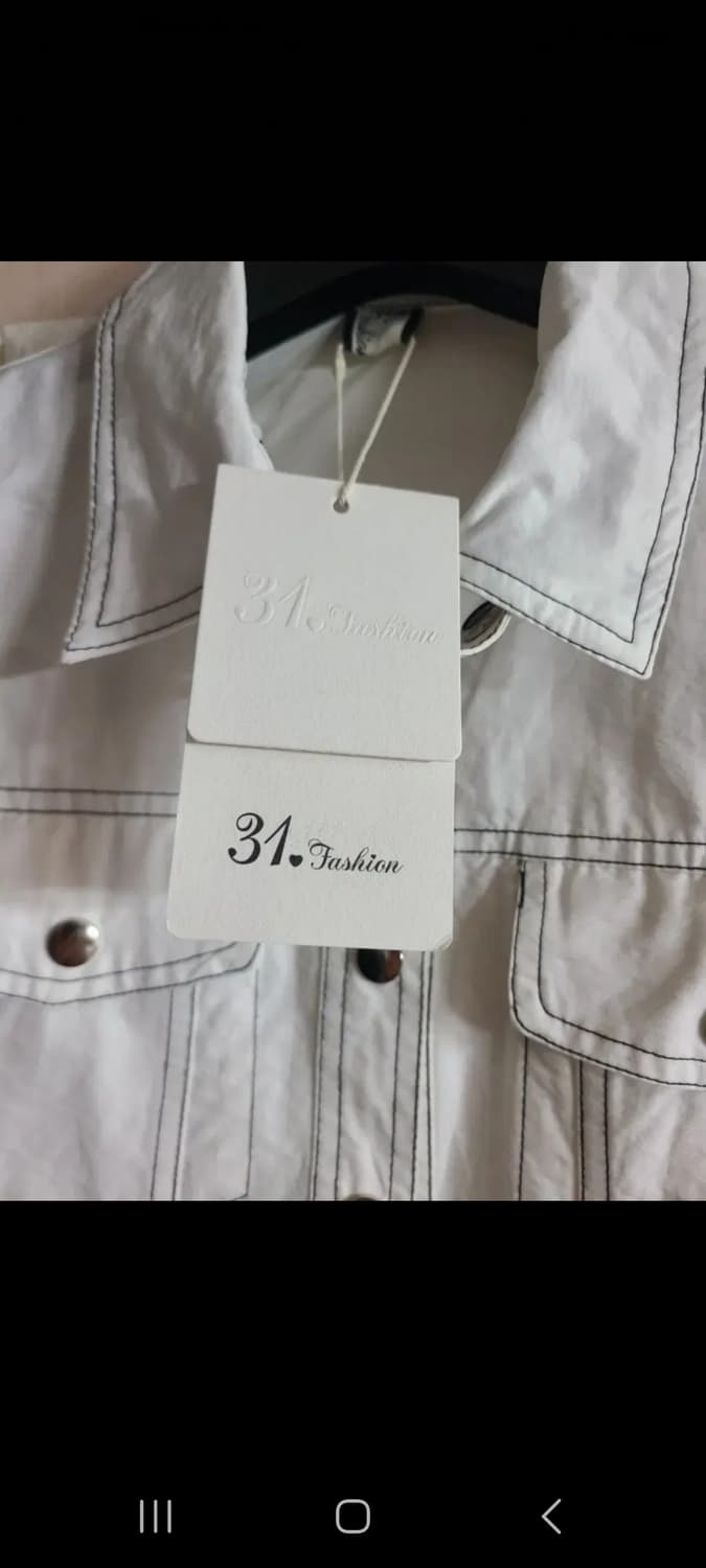 [수61]31.Fashion 화이트 셔츠 자켓 상품이미지6