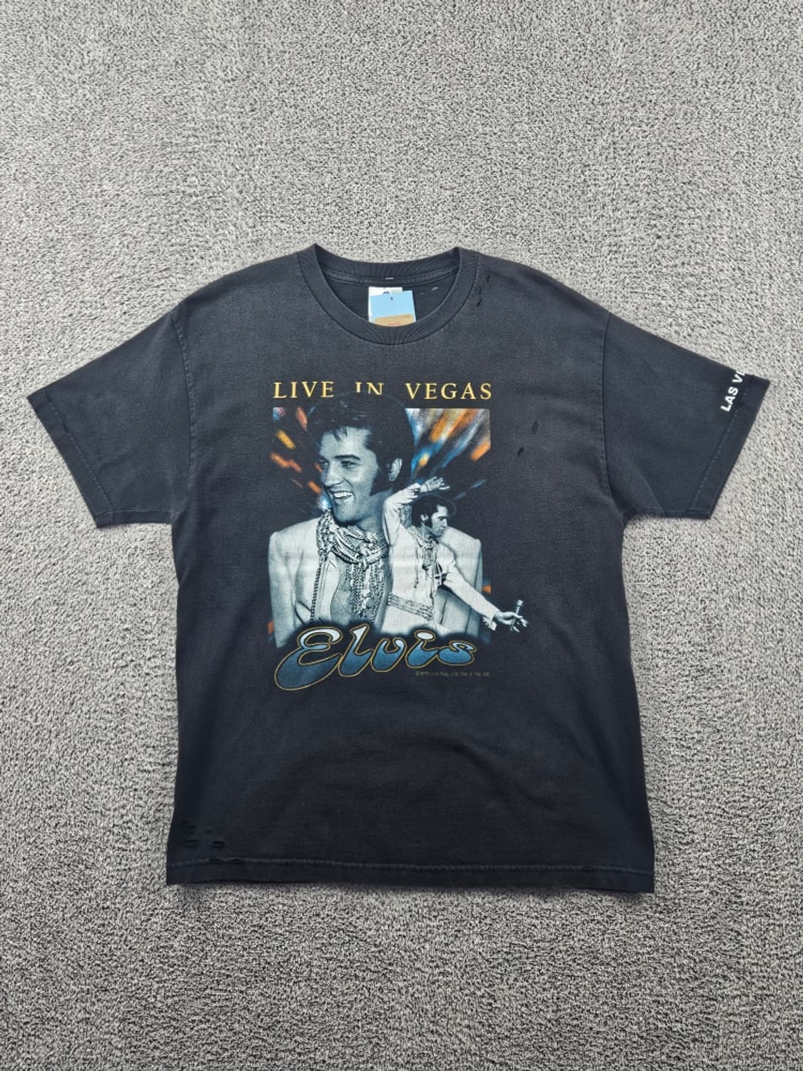 00's 엘비스 프레슬리 라이브 인 베가스 반팔 티셔츠 (L)/11438 상품이미지2
