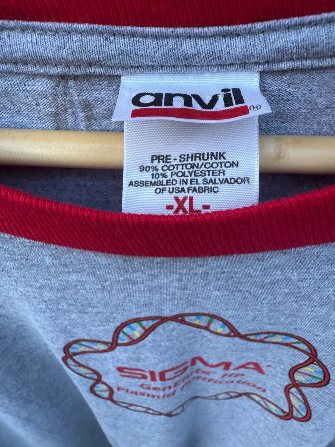 빈티지 anvil 프린팅 링거티 반팔 티셔츠 xl 상품이미지3