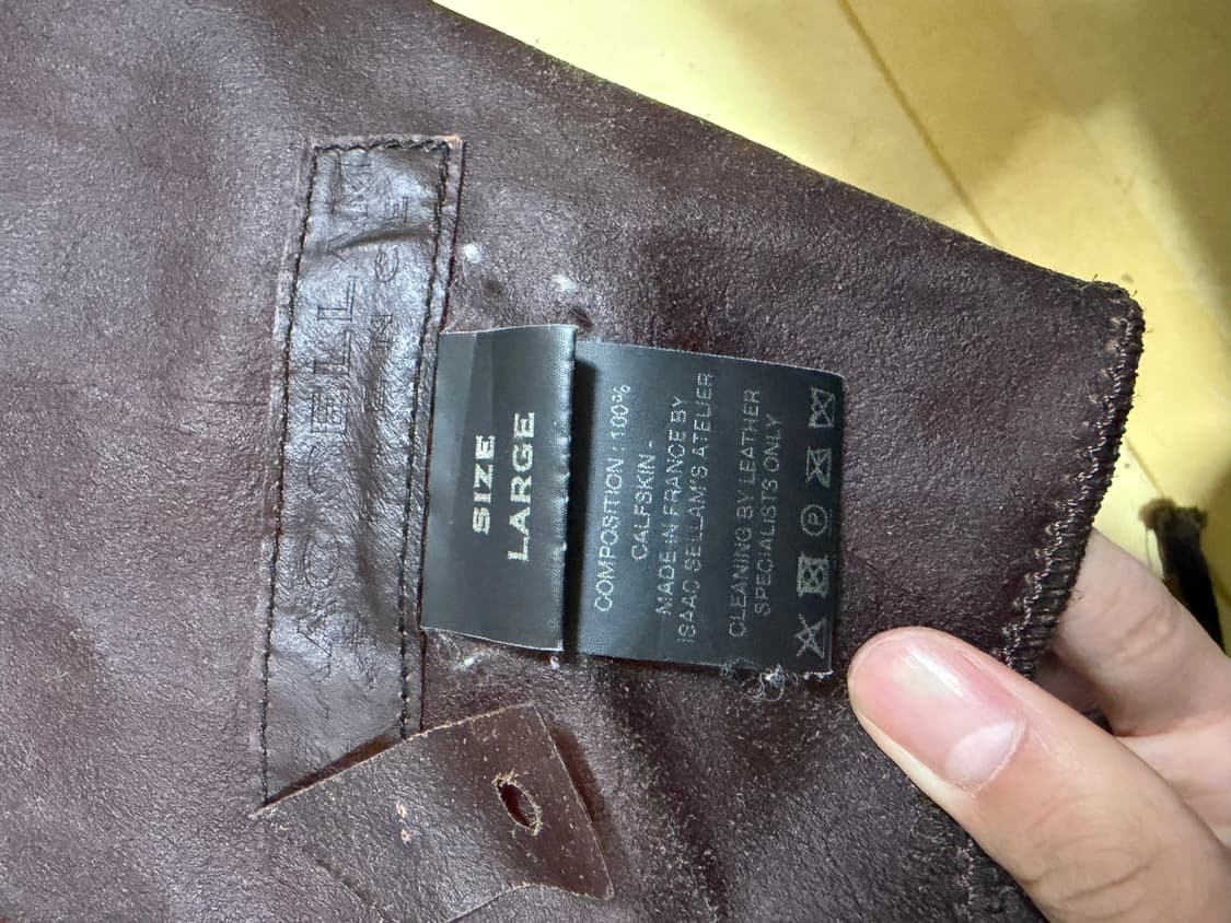 급처 일주일간만 아이작 세럼 isaac sellam 투명 레더 자켓 L 상품이미지9