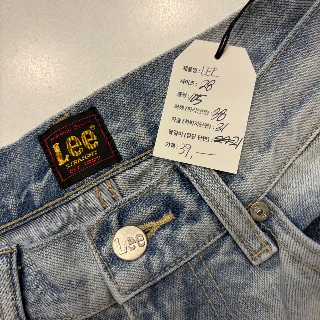 [28] Lee 리 청바지 연청 데님 팬츠 D749 상품이미지6