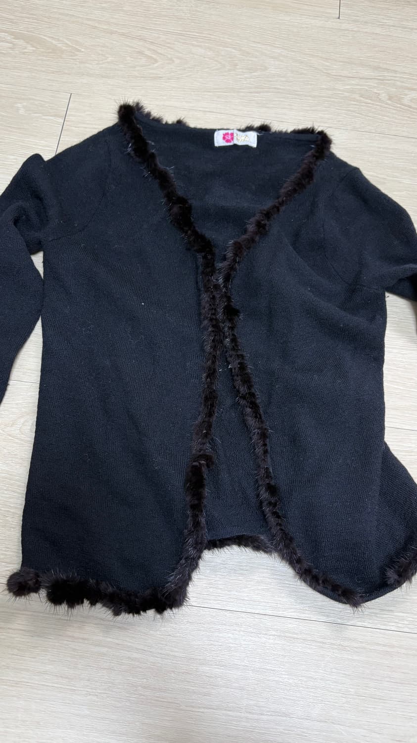 미니 퍼 포인트 가디건 상품이미지1