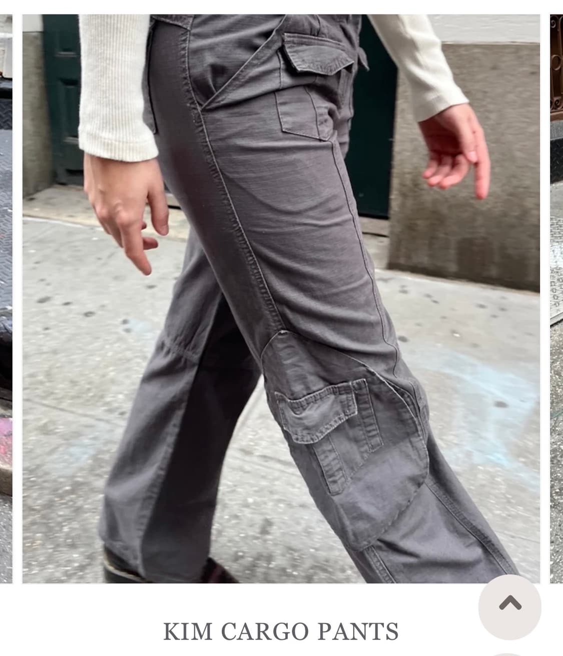 Brandy Melville kim cargo pants grey 상품이미지2