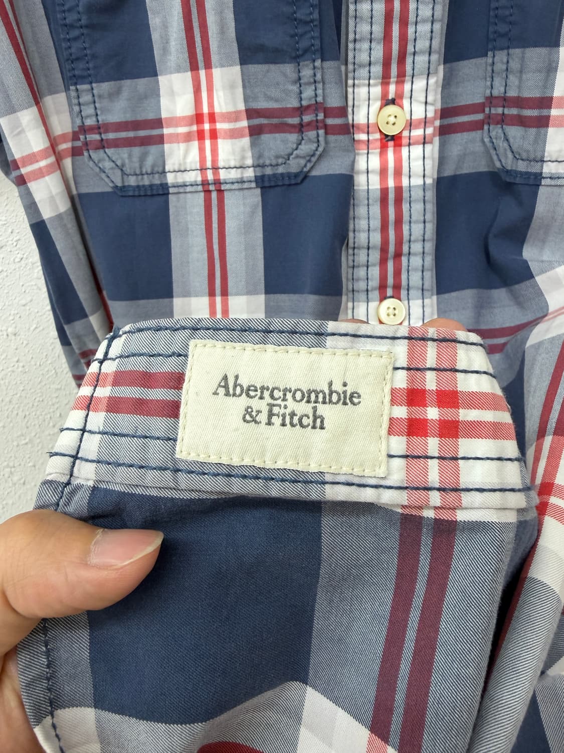 Abercrombie 체크 반팔 셔츠 상품이미지4
