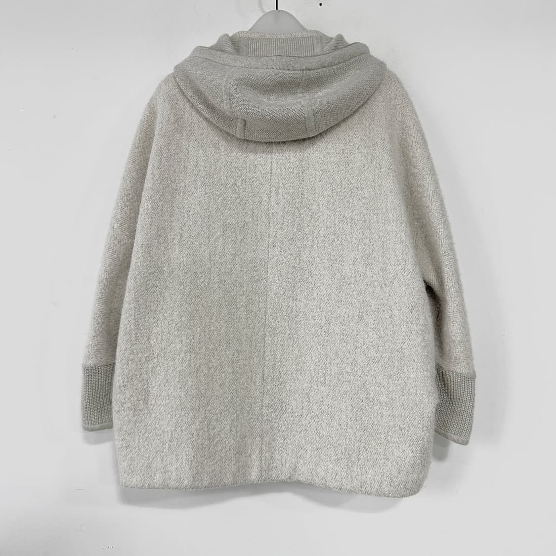 쁘렝땅 알파카 울 집업 후드 코트 상품이미지5