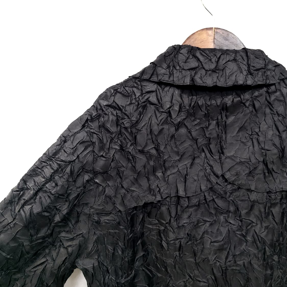 라비타준코 링클 블랙 코트 상품이미지6