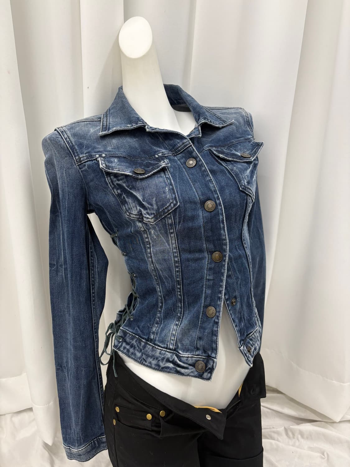 아일렛 디테일 청자켓 상품이미지1