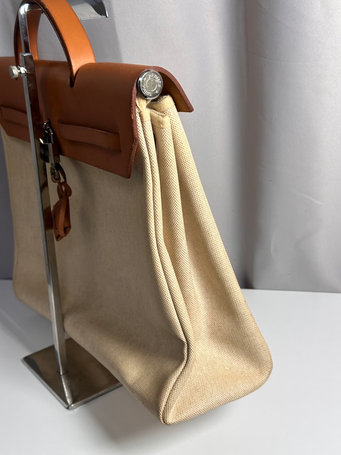 에르메스 에르백 카빈 39 베이지 & 내추럴 가죽 상품이미지5