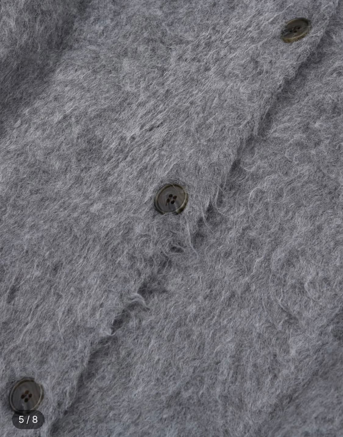 ASURA HAIRLY BRUSH MIDI CADIGAN GREY 상품이미지4