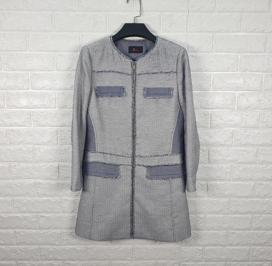 [55]제이제이지고트 트위드 롱 자켓 상품이미지2