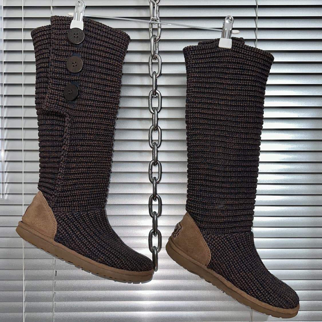 00s 딥 브라운 니트 어그 카디 부츠 상품이미지3