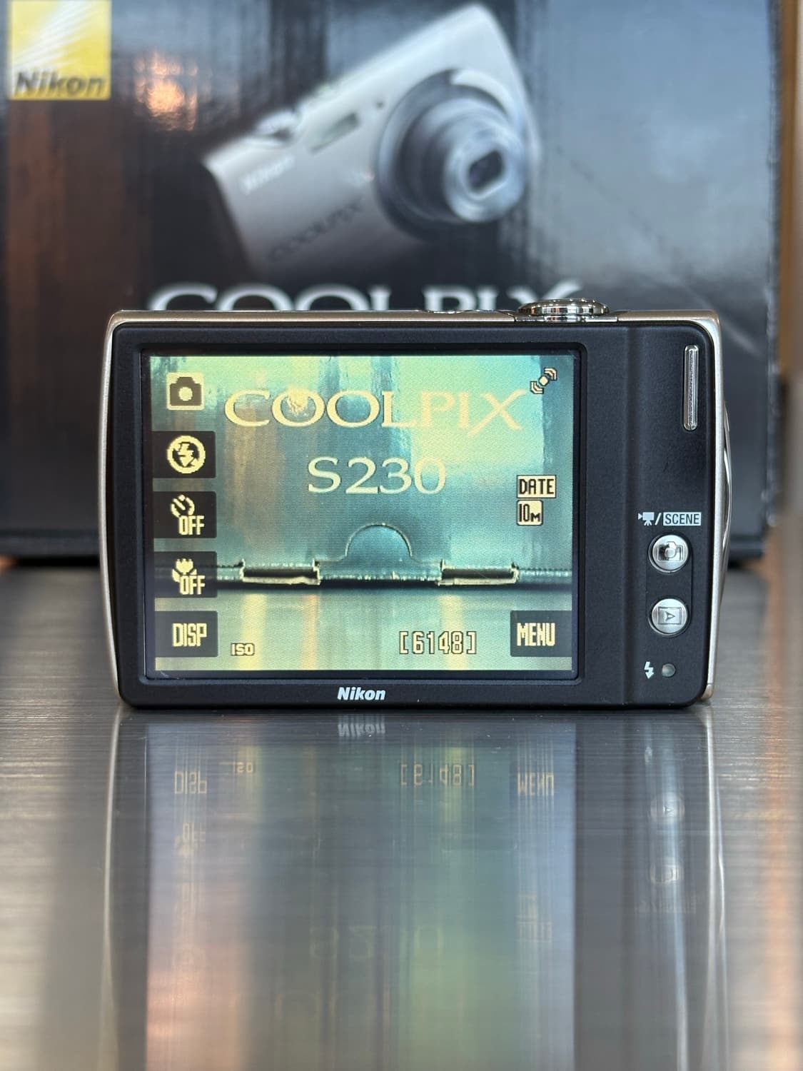 풀박/날짜표시)니콘 쿨픽스 s230 실버 빈티지디카 상품이미지3