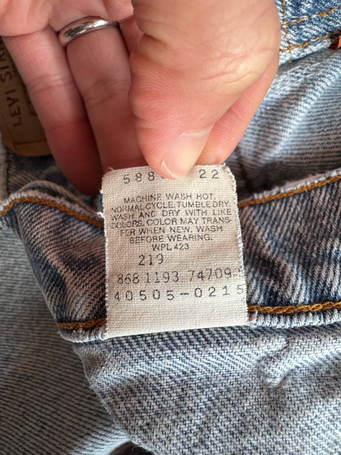 90s Levis orange tab 505 indigo jeans(31 상품이미지5