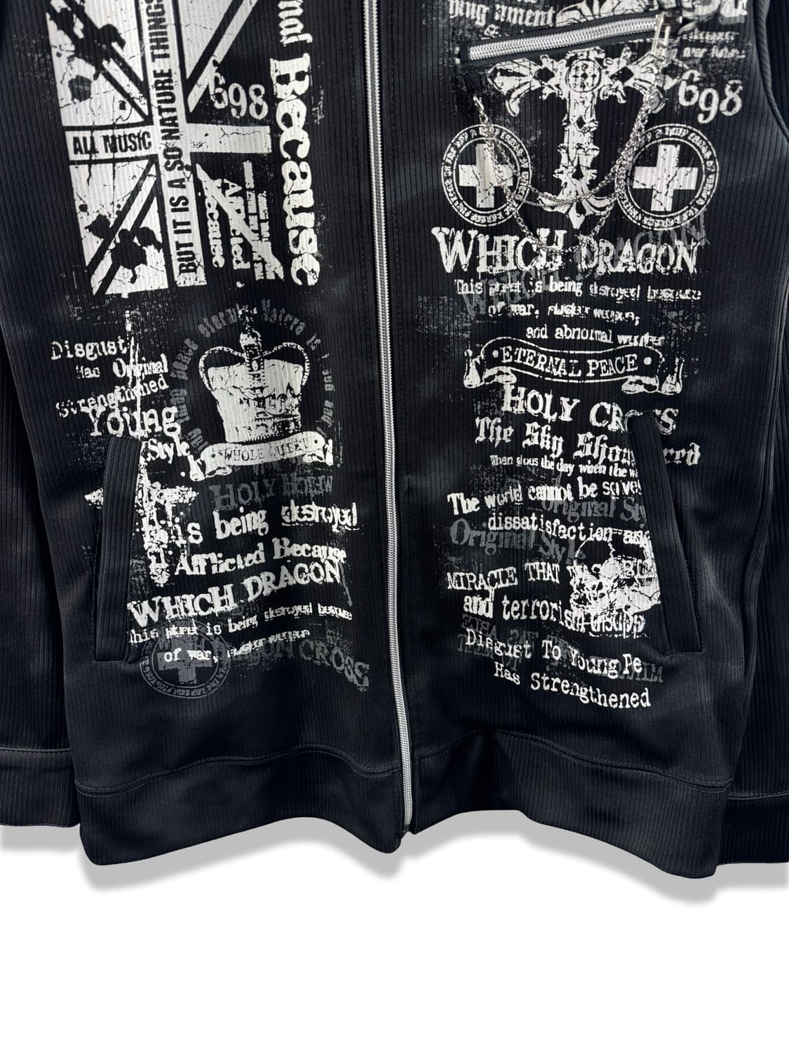 JPN 펑크 프린팅 스모크 후드집업2153 상품이미지4