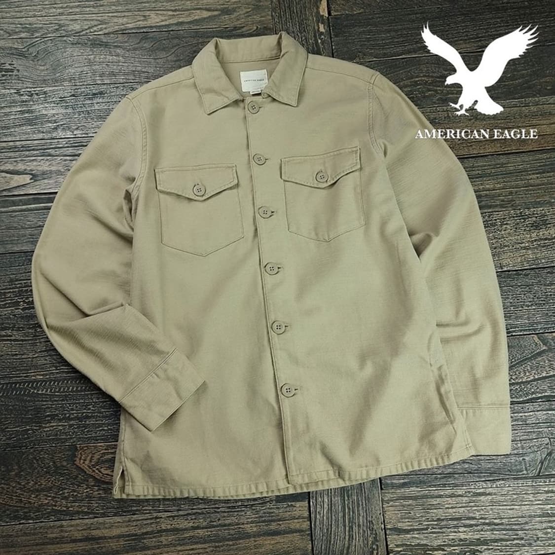 [아메리칸이글] 밀리터리 투포켓 셔츠 베이지 M19377 상품이미지1