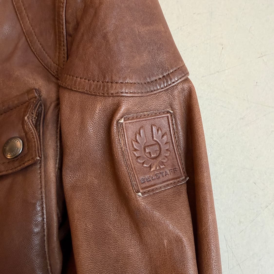 벨스타프 17s 트라이얼마스터 벨트 레더 자켓 상품이미지5