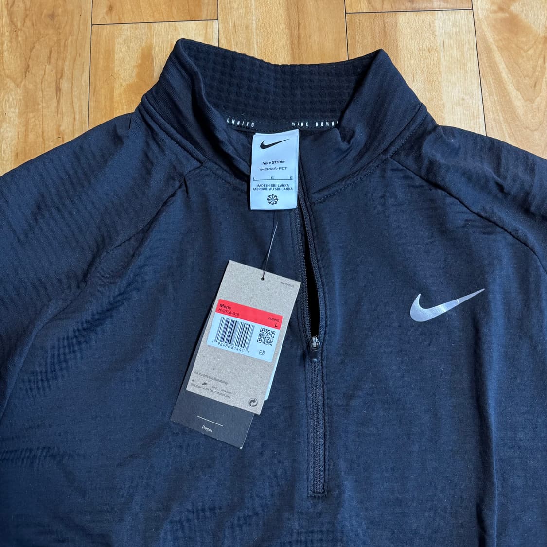 나이키 스트라이드 써마핏 리펠 윈터라이즈드 1/2 집 러닝 탑 블랙 아시 상품이미지3
