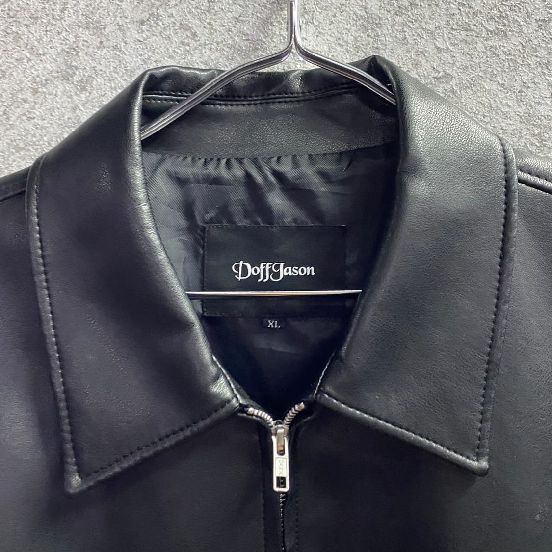 도프제이슨 미니멀 블랙 투웨이 레더자켓 B4548 상품이미지3
