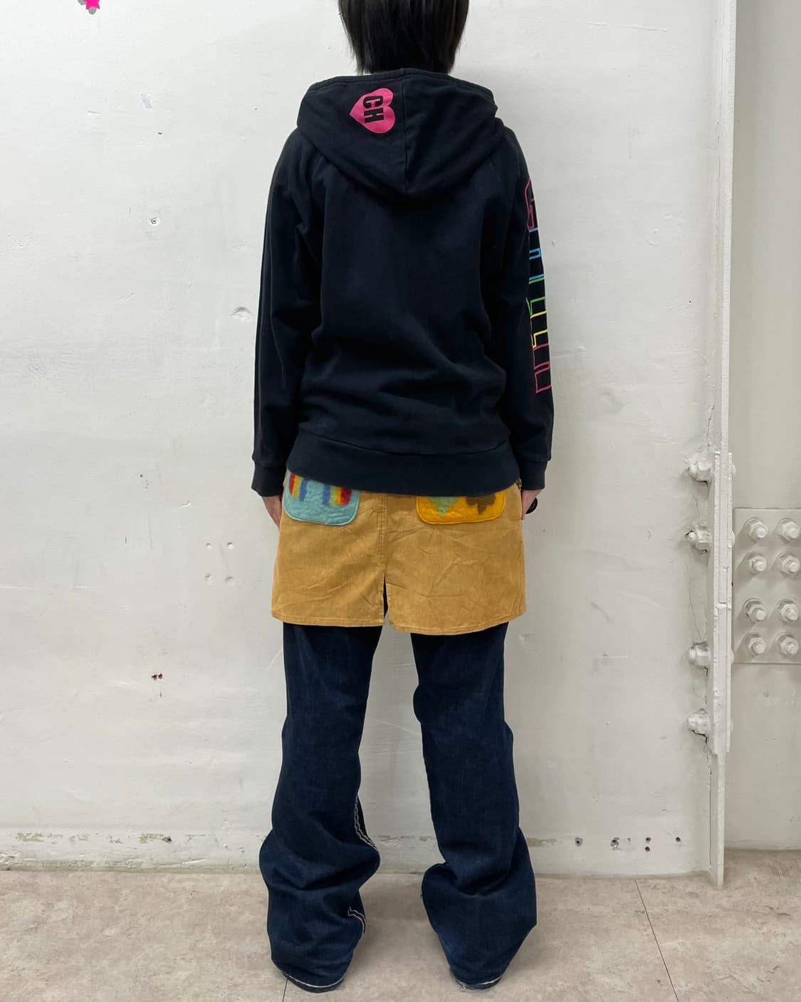 CHEER Lettering leopard heart hooded  상품이미지5