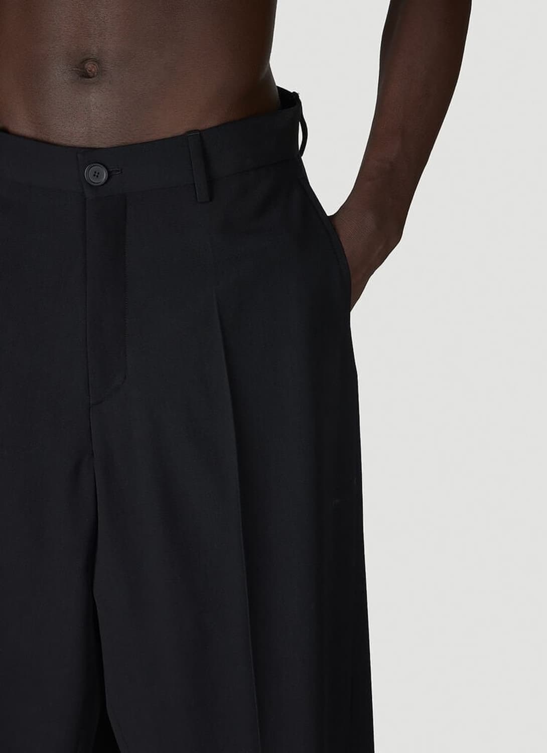 발렌시아가 더블 프론트 테일러드 팬츠 블랙 상품이미지5