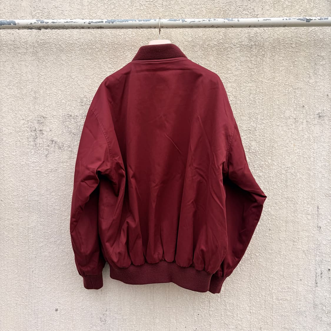 라코스테 90s 올드스쿨 버건디 리버시블 블루종 자켓(100) 상품이미지4