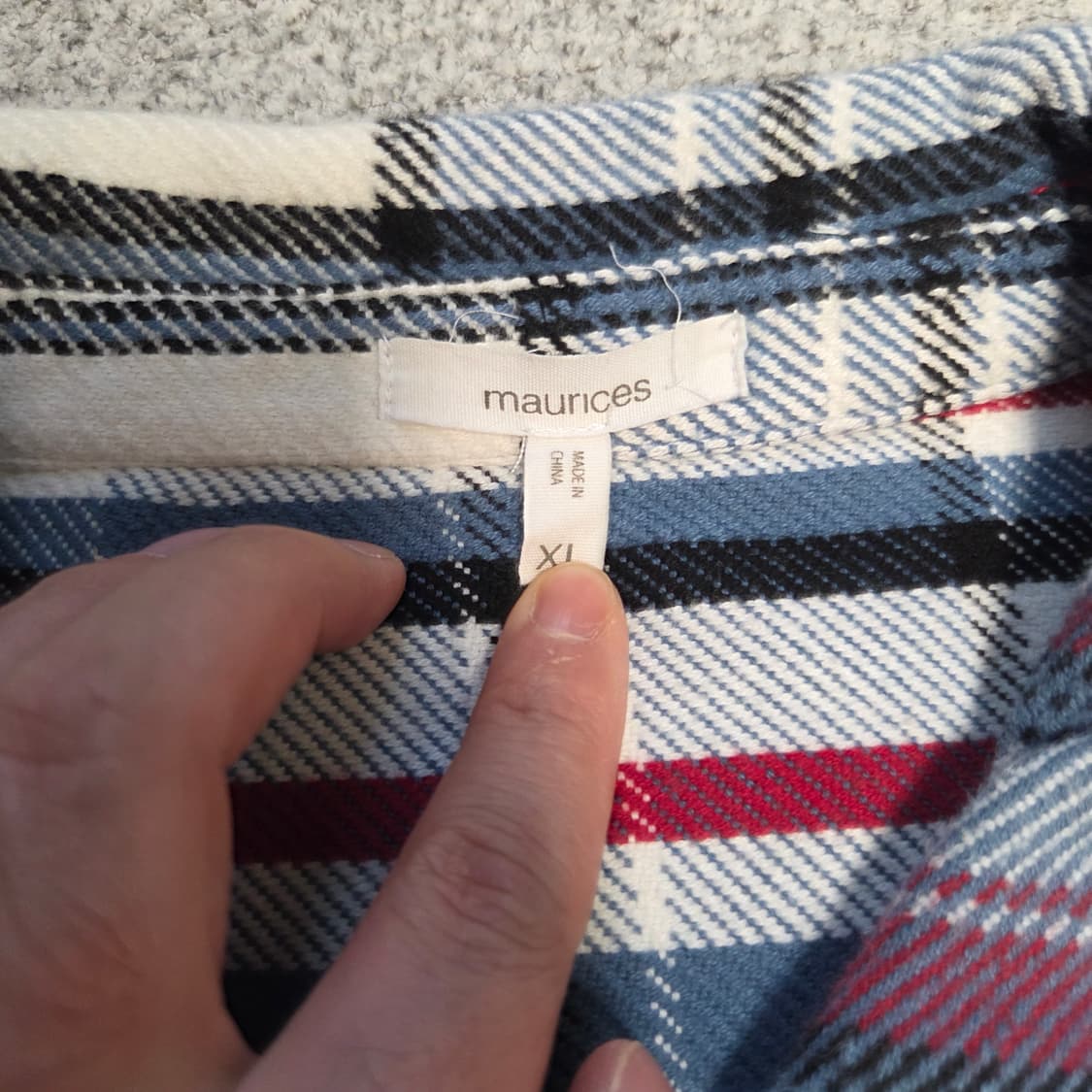 Maurices 플란넬 체크셔츠 자켓 L-XL(100-105) 상품이미지3