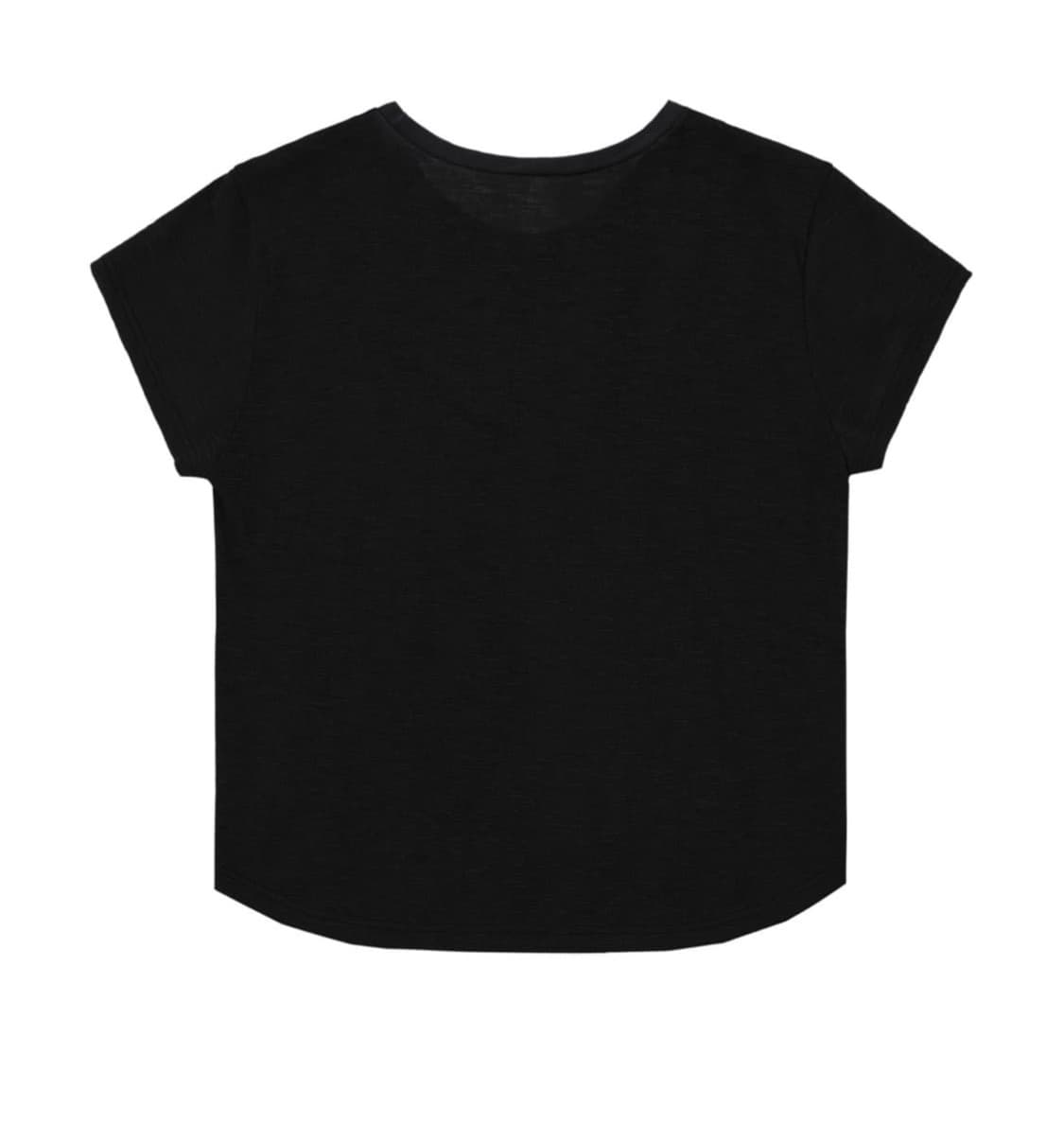 오호스 티셔츠 Ojos sheer knit half top black 상품이미지2