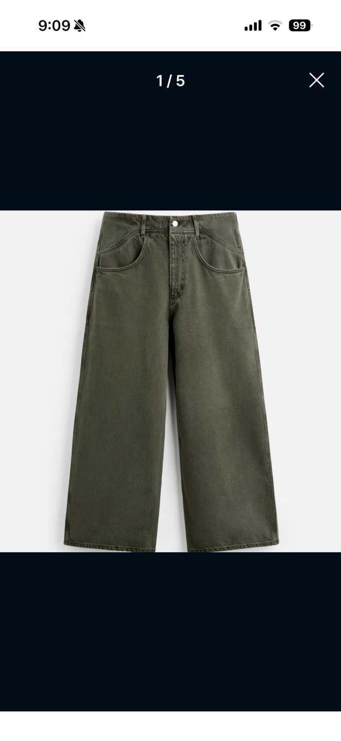 자라 나누시카 와이드 레그 진 40 상품이미지1