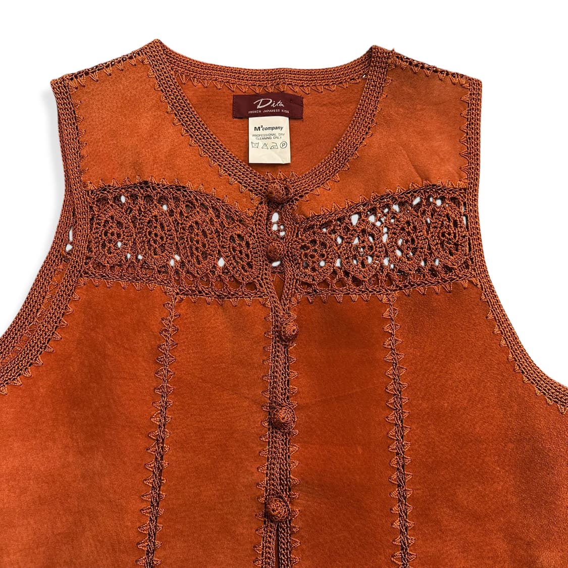 Suede Orange Western Vest 상품이미지3