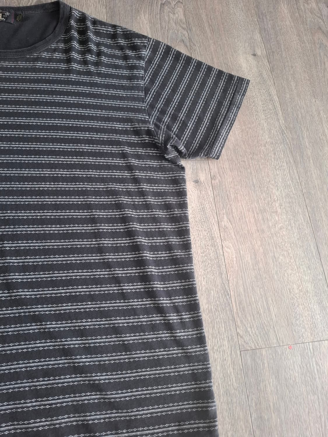 XL RRL 인디고 자카드 스트라이프 반팔 티셔츠 상품이미지2