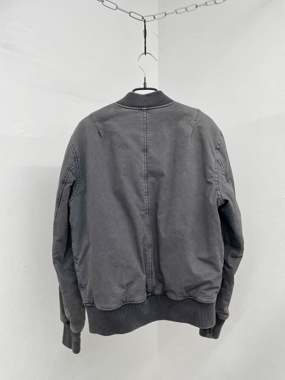 차콜 패치 봄버 자켓  상품이미지6