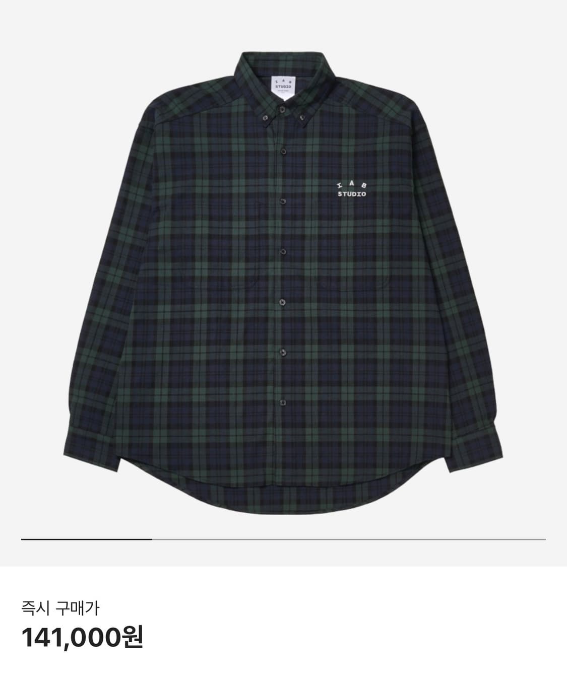 아이앱 스튜디오 블랙워치 타탄 셔츠 블루 그린 상품이미지1