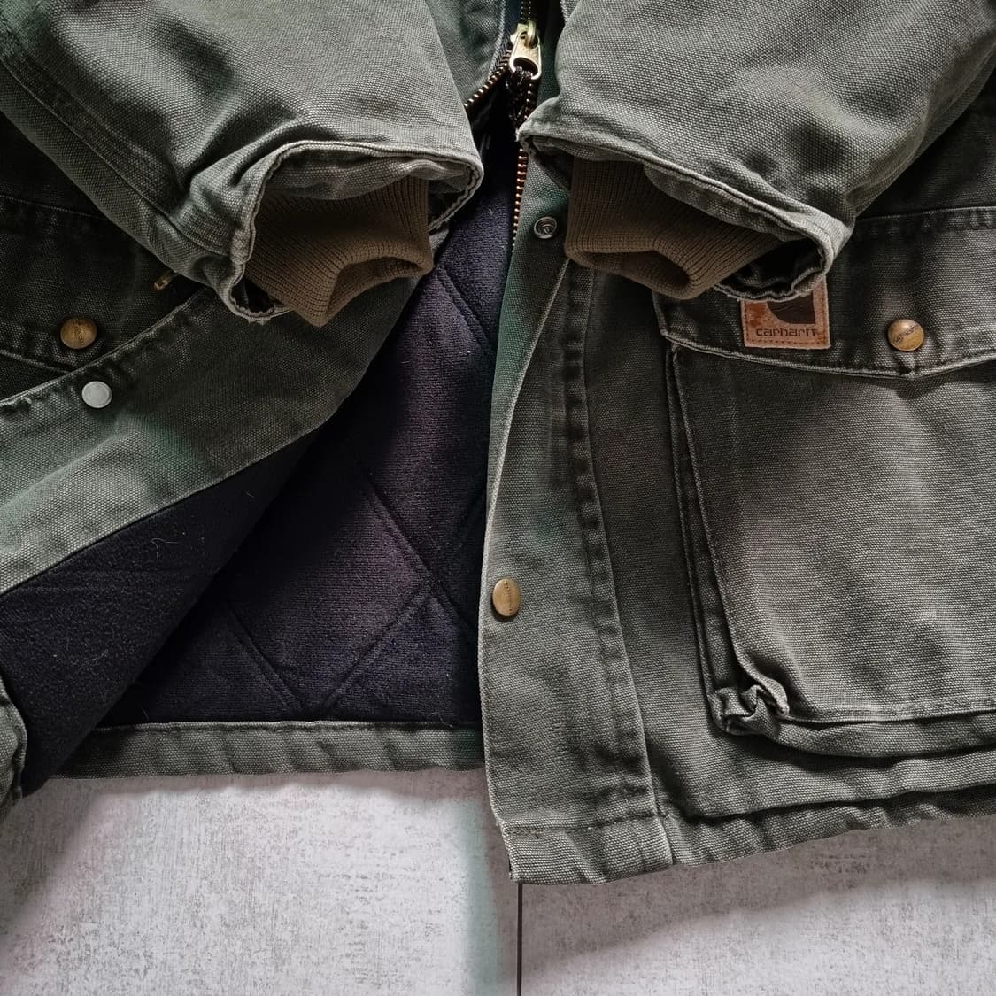 00s USA 칼하트 C46 모스그린 파카 L sz 상품이미지2