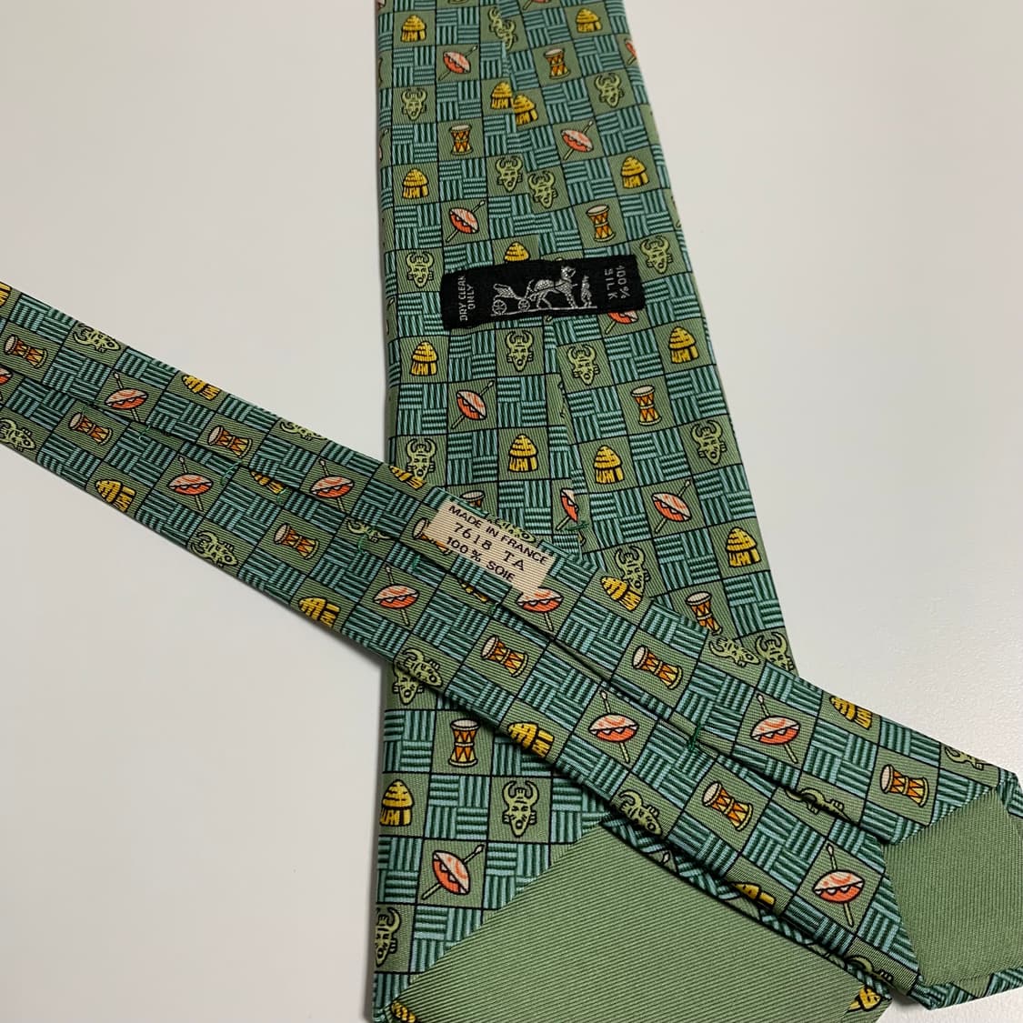 에르메스(HERMES) 명품넥타이 A등급 기하학적패턴 정장룩 코디 상품이미지7