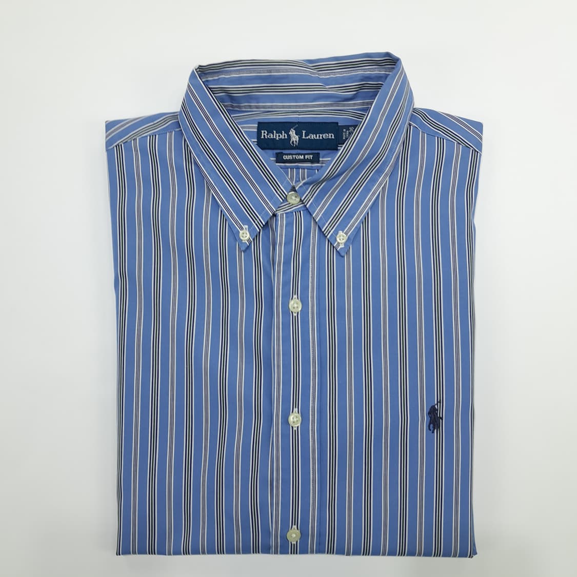 Co994 XL 폴로 랄프로렌 블루 스트라이프 긴팔 셔츠 남방 상품이미지8