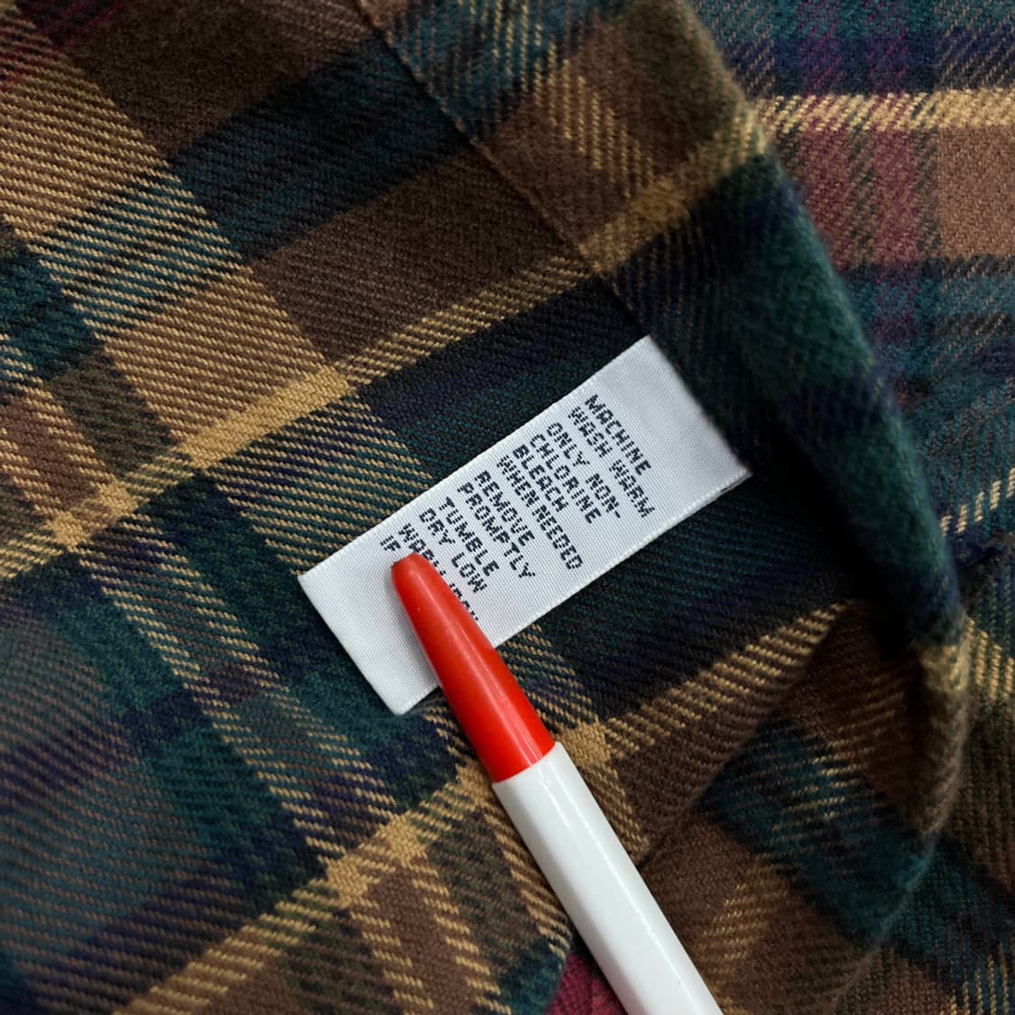 폴로 랄프로렌 네이비포니 브라운 타탄체크 울 셔츠 S 상품이미지6