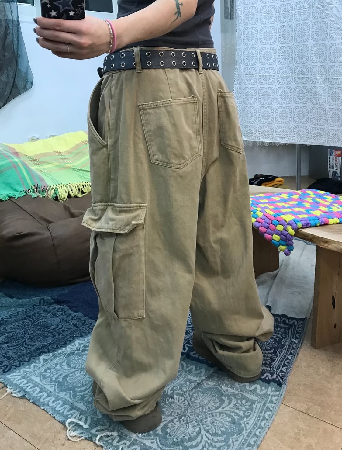 베이지 코튼 카고팬츠  상품이미지2