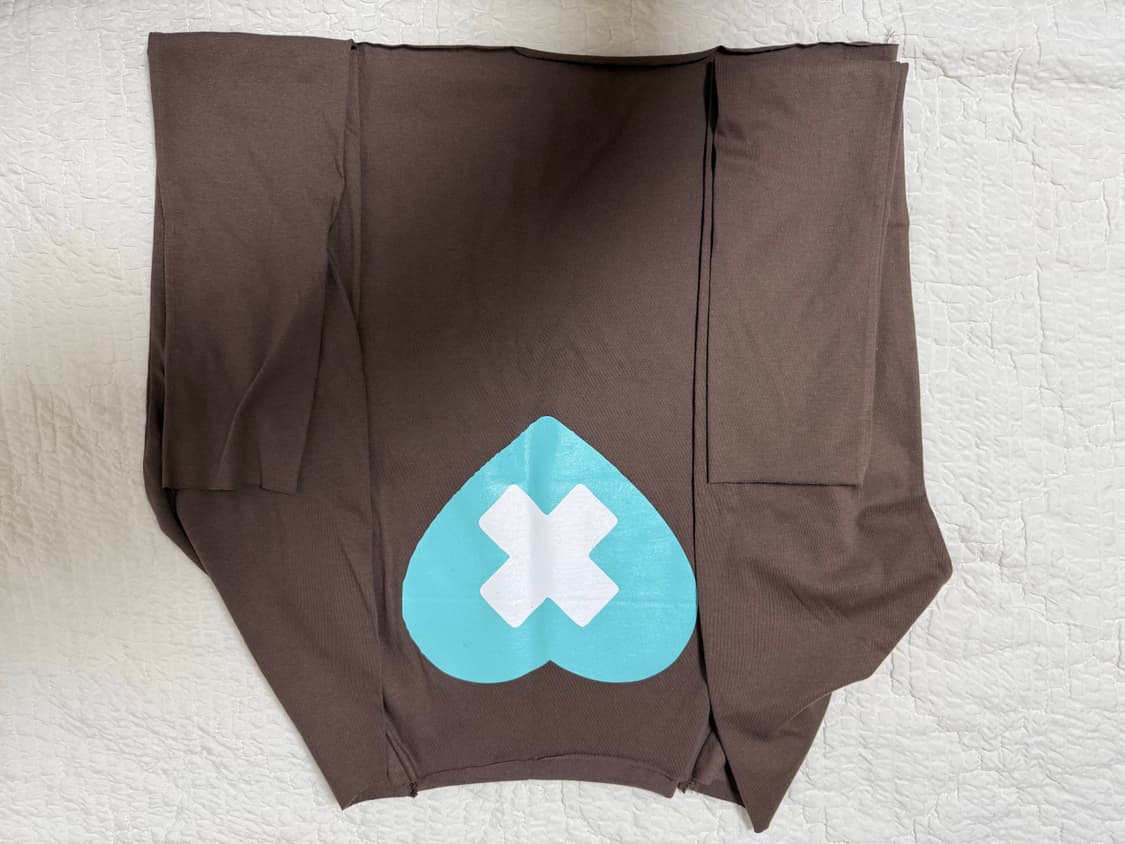 샵페어리 cherish heart cut off t-shirt brown 상품이미지1