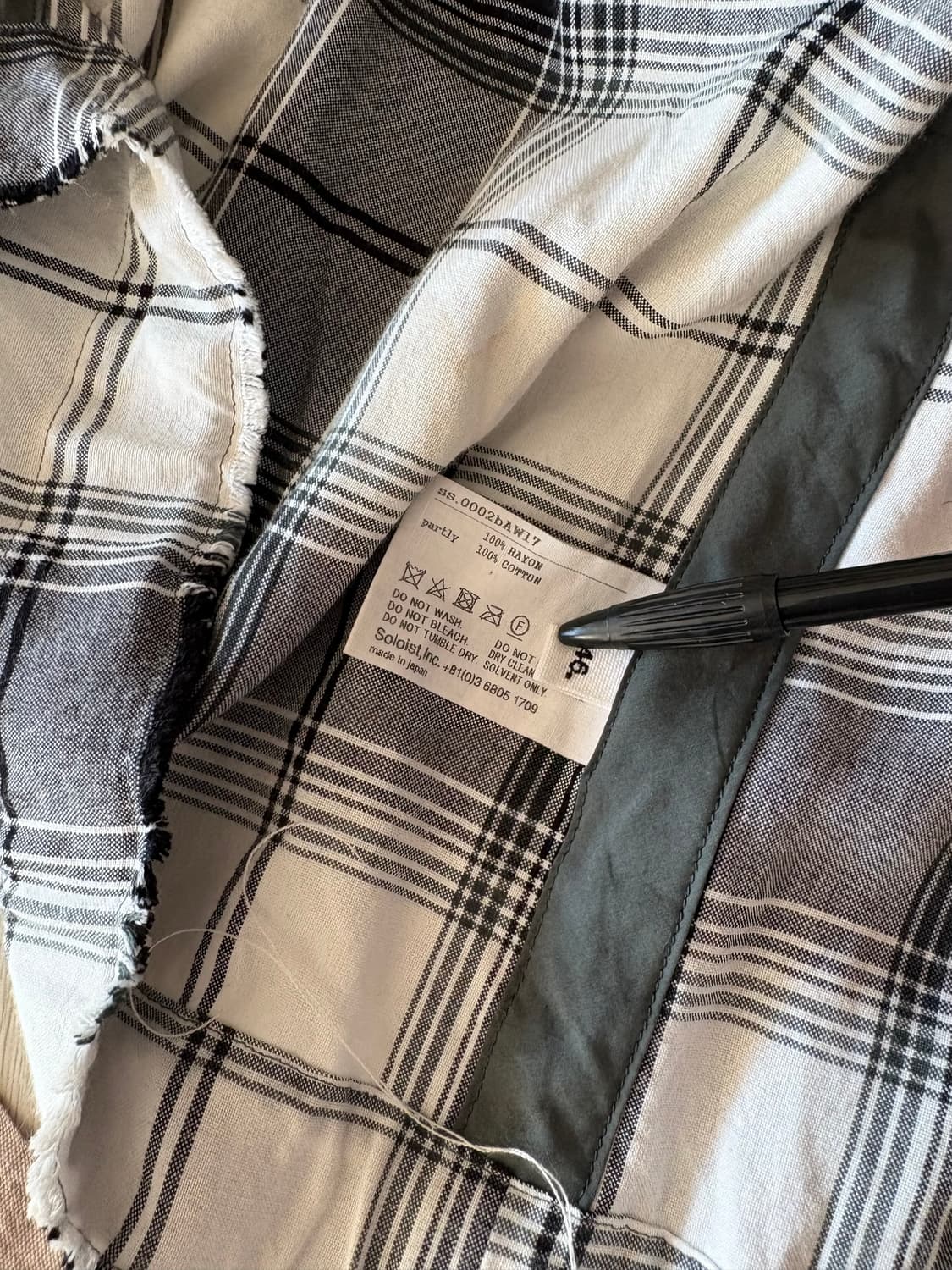 솔로이스트 17aw 카라리스 체크셔츠  상품이미지7