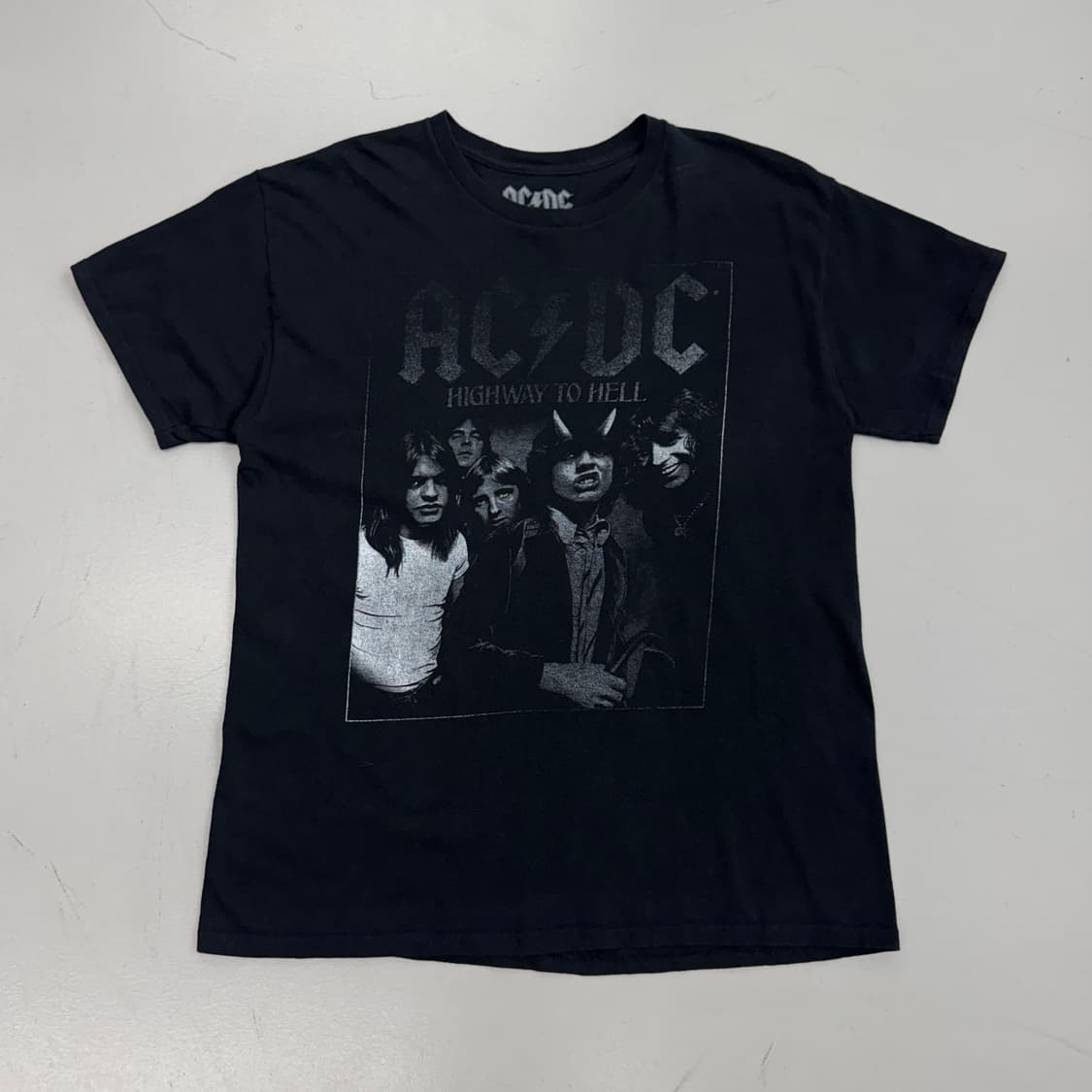 ACDC 빈티지 밴드티 빈티지 반팔 티셔츠 블랙 상품이미지2