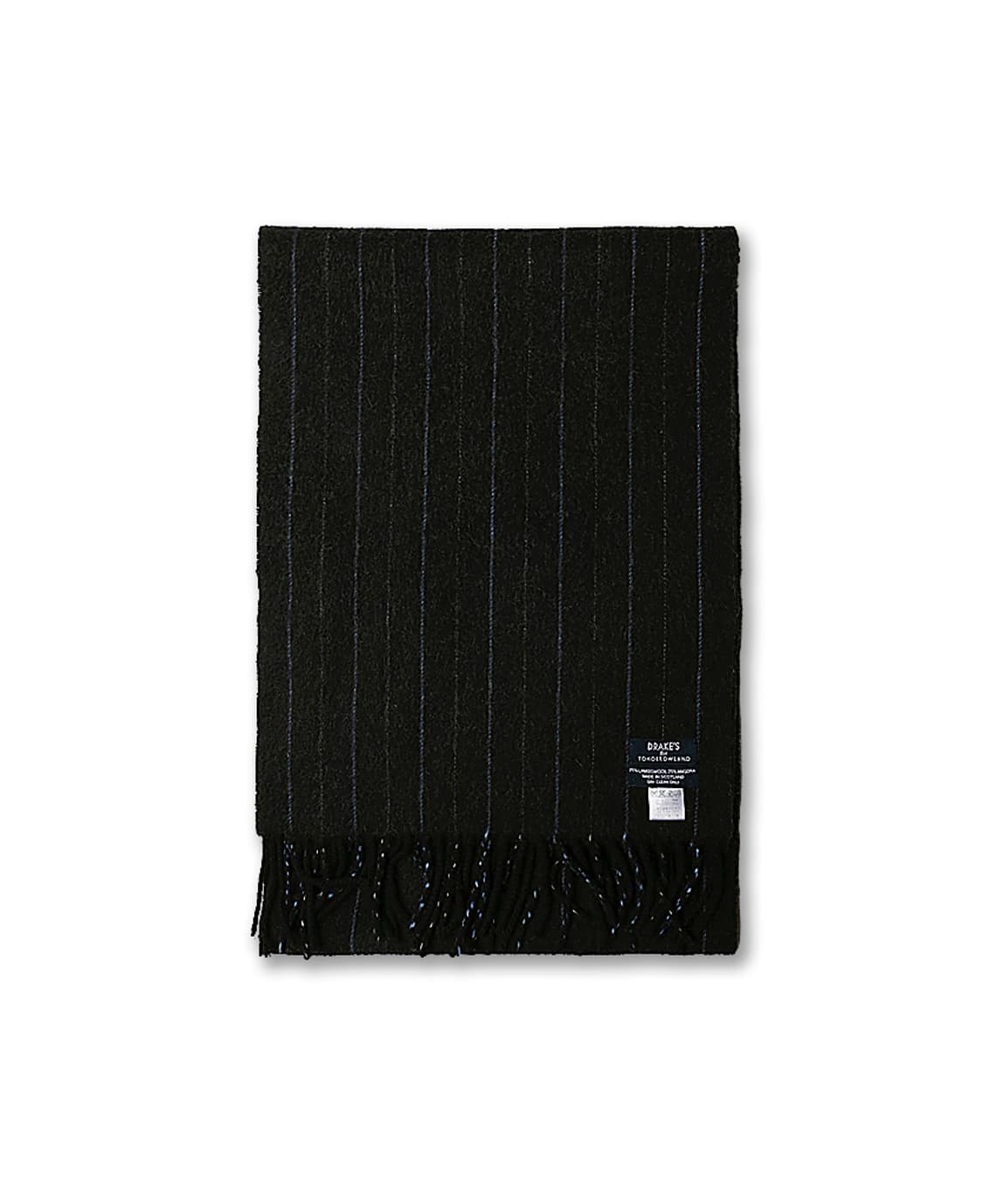 드레익스 [Drake's] 차콜 스트라이프 램즈울 앙고라 머플러 상품이미지2