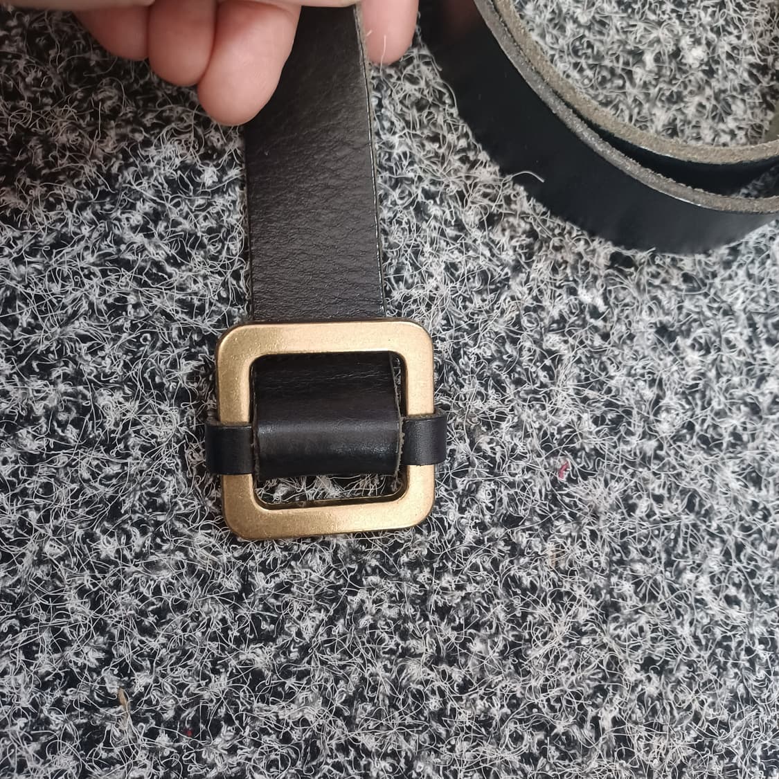 빈티지 가죽 벨트 블랙 상품이미지3