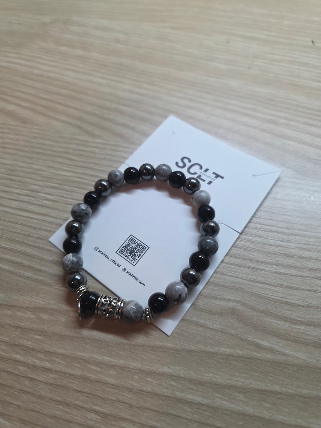 SCALETTO BLACK 원석 팔찌 (릴보이 착용) 상품이미지1