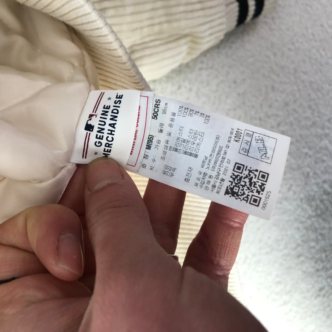 MLB 뉴욕양키즈 코듀로이 바시티 자켓 상품이미지7