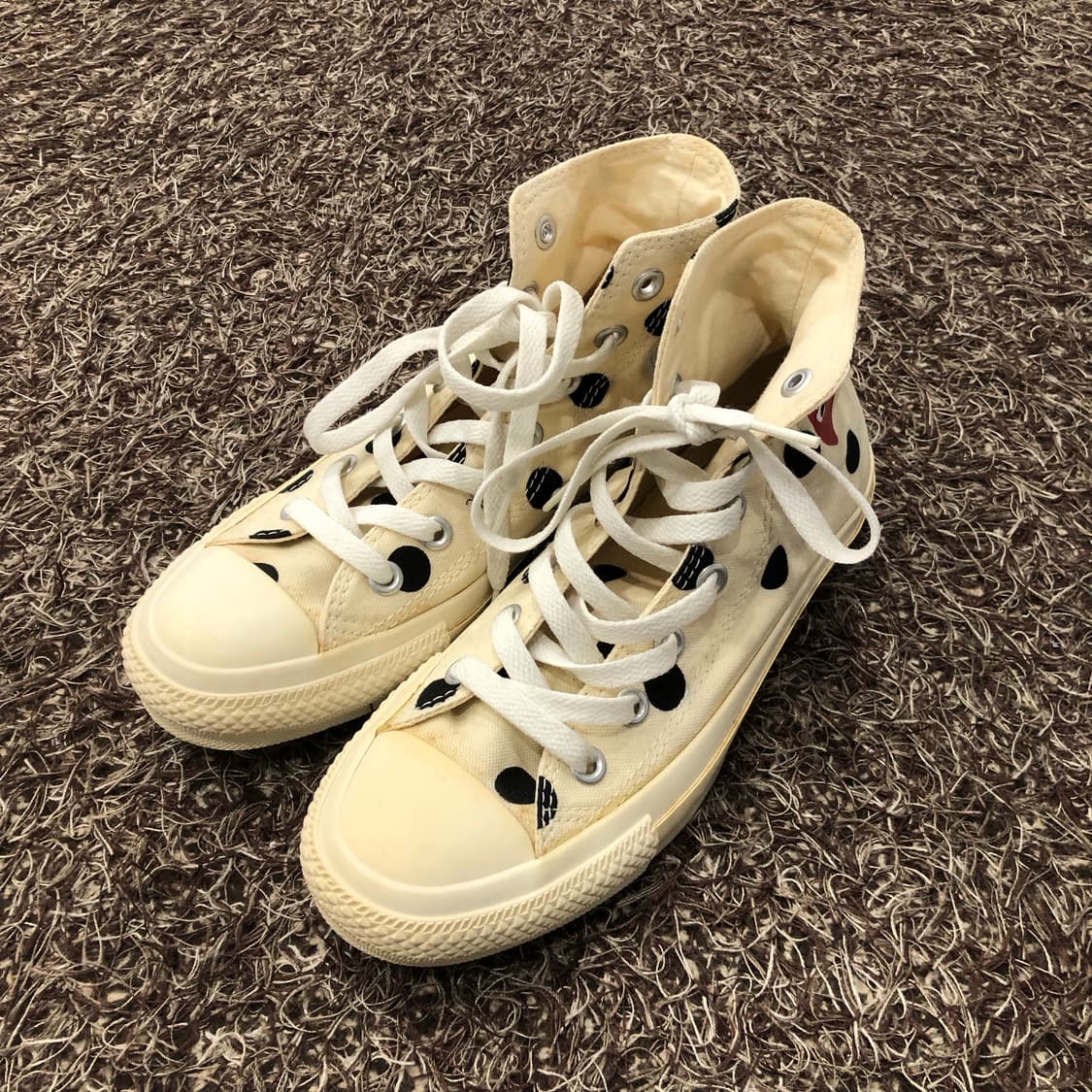 꼼데가르송 컨버스 도트 하이탑 스니커즈 상품이미지1