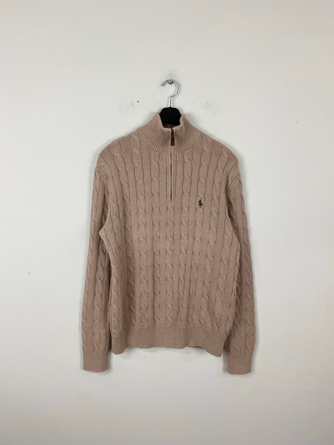 폴로 랄프로렌 꽈배기 반집업 니트 S 상품이미지1