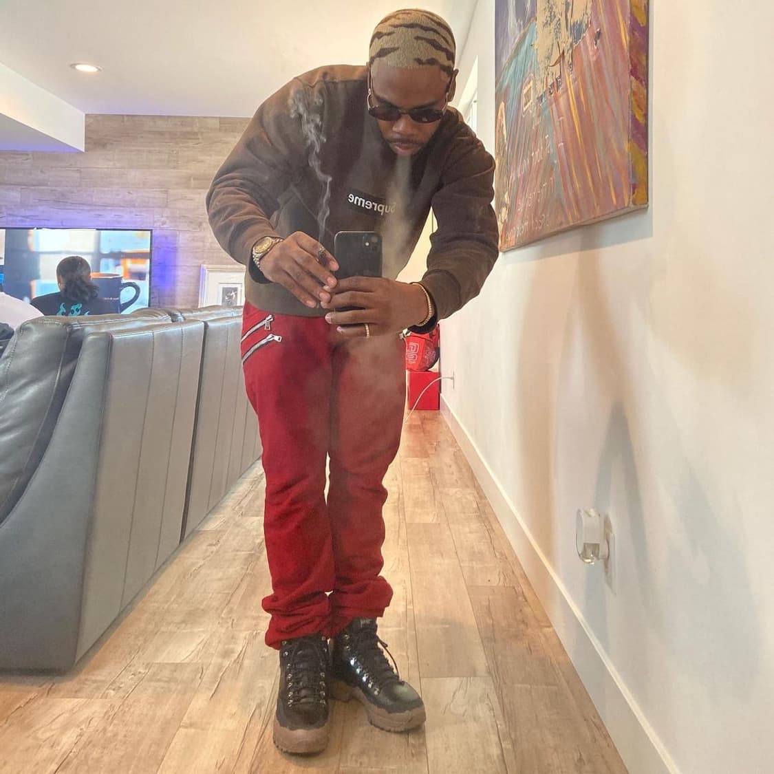 슈프림 브라운 박스로고 크루넥 2004 상품이미지10